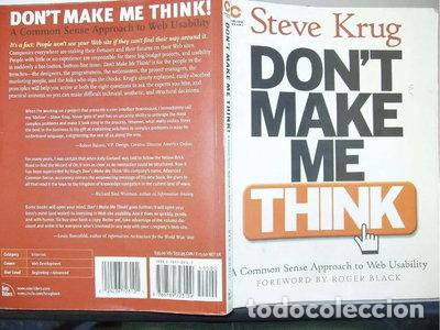 Libros: Don't Make Me Think!- 9780789723109