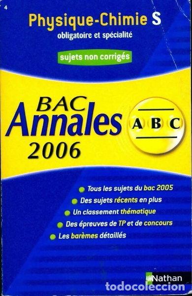 Libros: Physique Chimie S obligatoire et sp&eacute;cialit&eacute;: Annales Bac sujets non corrig&eacute;s- 9782091860732