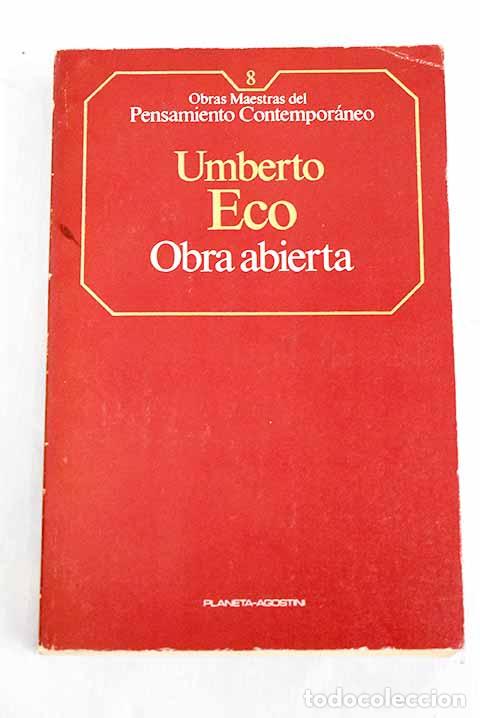 Libros: Obra abierta: Eco, Umberto.- Eco, Umberto