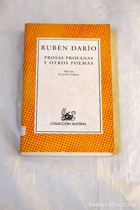 Libri di seconda mano: Prosas profanas y otros poemas.- Dar&iacute;o, Rub&eacute;n