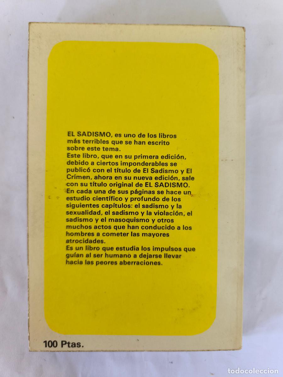 Libros: EL SADISMO - Raoul Artz - Edit. Vergi 1975 - Foto 2