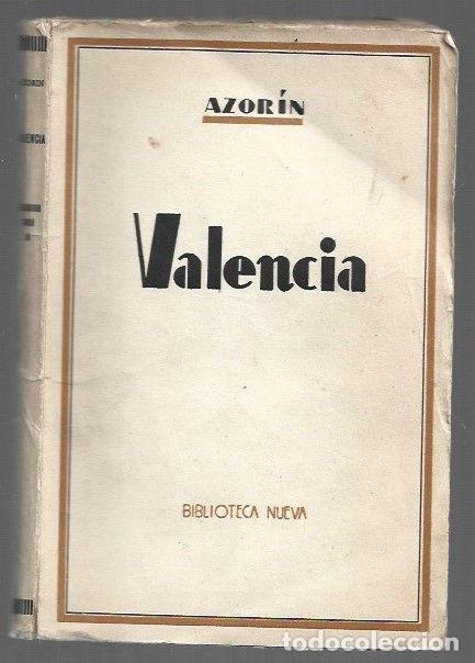 Libros: VALENCIA - AZORIN (JOSE MARTINEZ RUIZ) - Foto 1