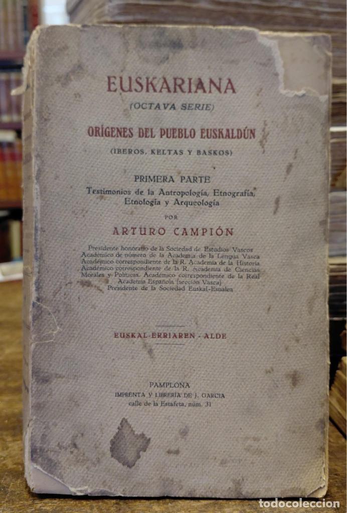 Libros: EUSKARIANA. Octava serie. OOrigenes del pueblo euskald&uacute;n. Iberos, keltas, baskos. Primera parte. Te
