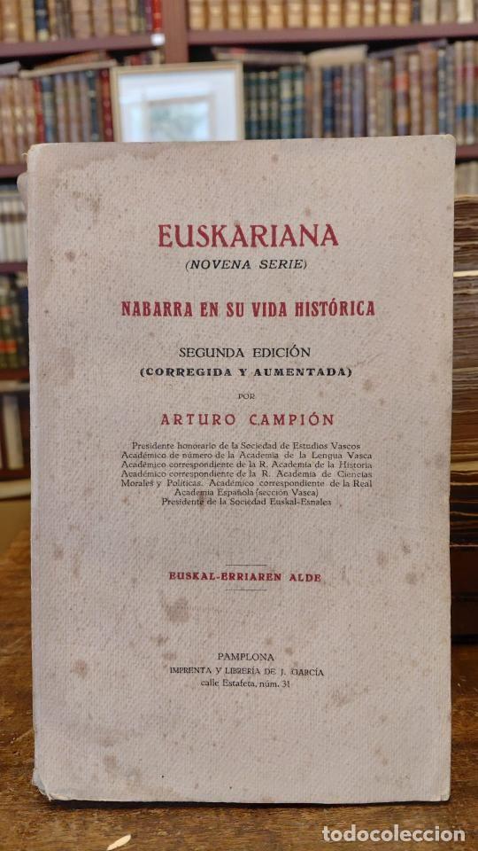 Libros: EUSKARIANA. Novena serie. Nabarra en su vida hist&oacute;rica. Segunda edici&oacute;n corregida y aumentada. Eus