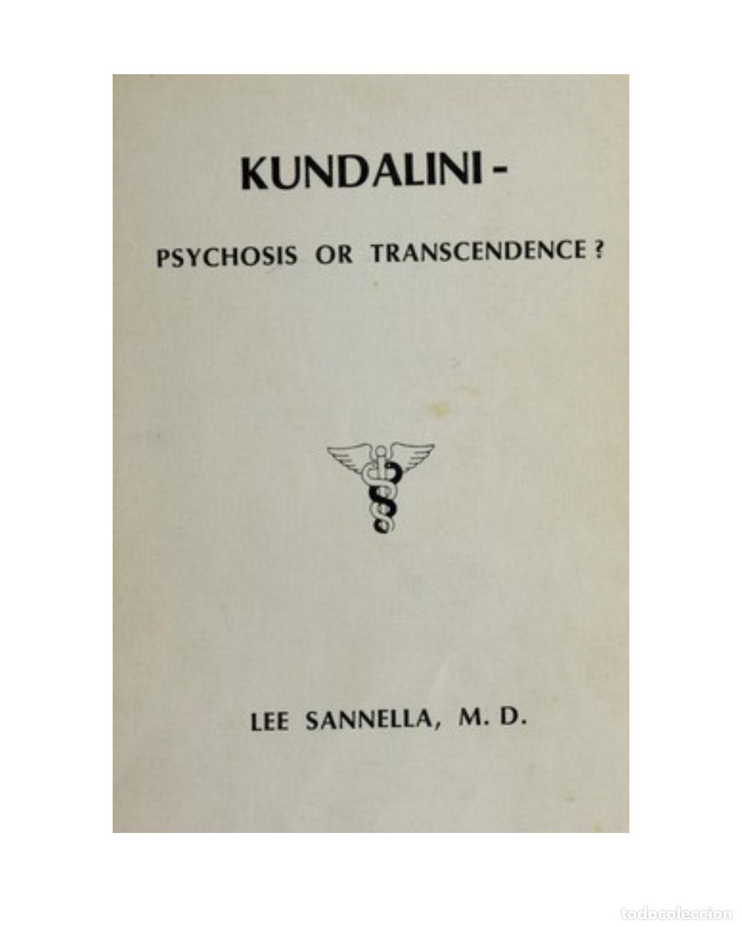 Libros: Kundalini. Psychosis or transcendence? - Lee Sannella