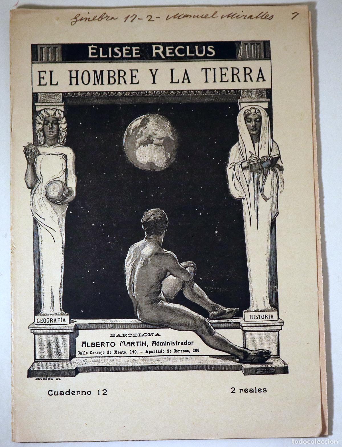 Livros em segunda m&atilde;o: RECLUS, &Eacute;lis&eacute;e - EL HOMBRE Y LA TIERRA N&ordm; 12 - Barcelona s/f - Ilustrado