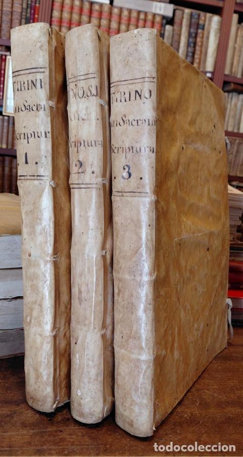 Libros: TIRENUS. R. P. JACOBI TIRINI S. J. ANTUERPIANI IN UNIVERSAM SACRAM SCRIPTURAM COMMENTARIUS. Tribus t