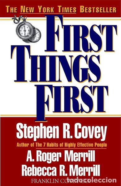 books: First Things First- 9780684802039