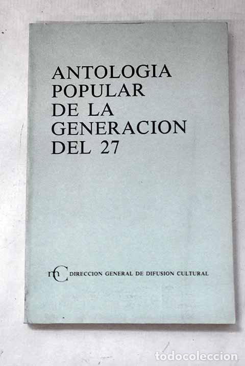 Libros: Antologia popular de la generaci&oacute;n del 27