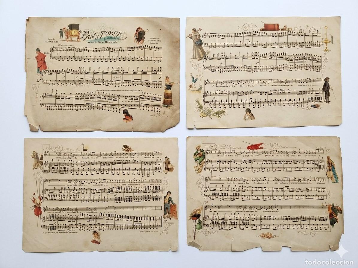books: ANTIGUA PARTITURA / OLD SCORE: PAN Y TOROS. BARBIERI. - Edici&oacute;n Lujo Litograf&iacute;a Miralles, Siglo XIX