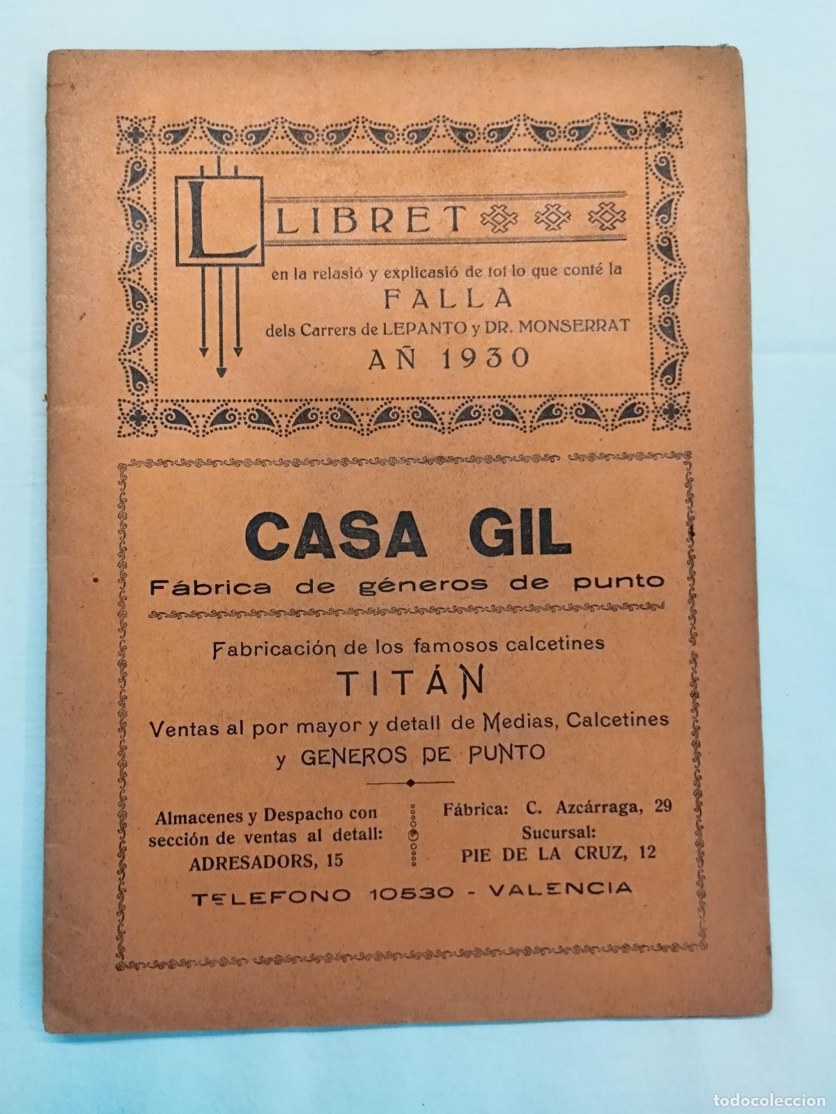 Livros em segunda m&atilde;o: Llibret de la Falla dels Carrers de Lepanto y Dr. Monserrat. - Sin autor