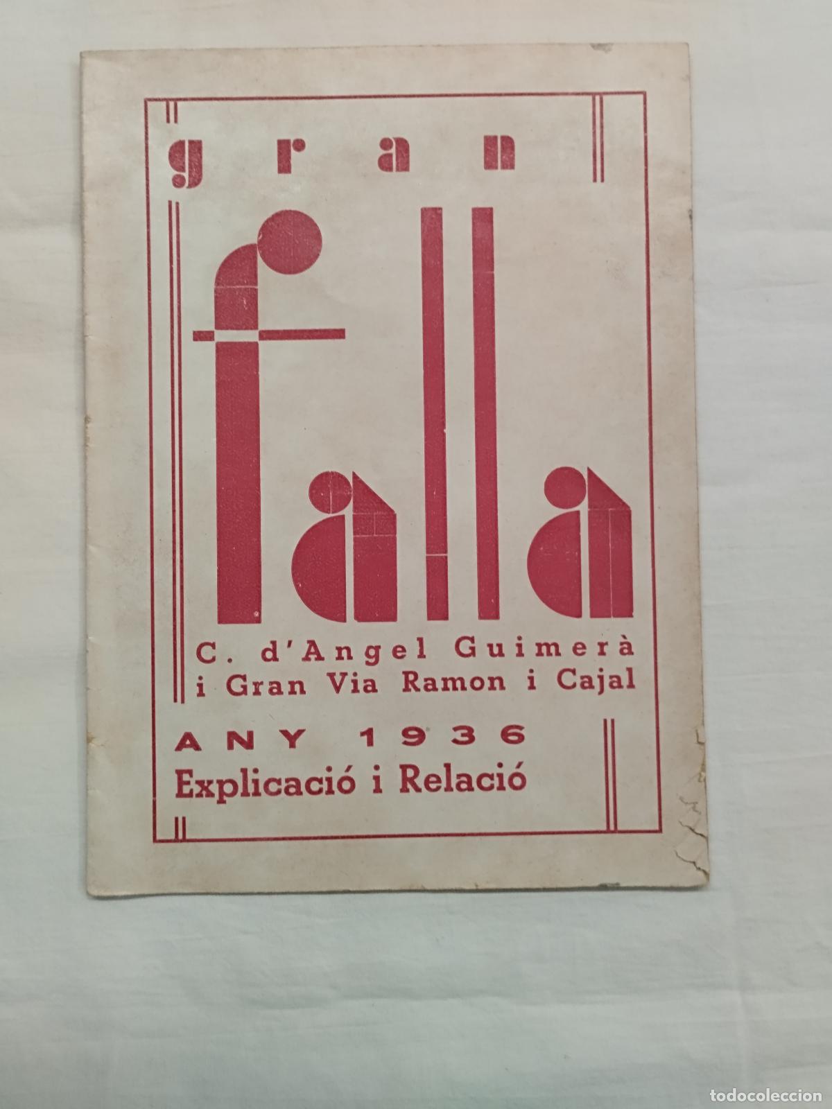 Livros em segunda m&atilde;o: EXPLICACI&Oacute; I RELACI&Oacute; FALLA ANGEL GUIMER&Aacute; I GRAN VIA RAM&Oacute;N I CAJAL 1936- LLIBRET DE FALLA 1936 - Fall