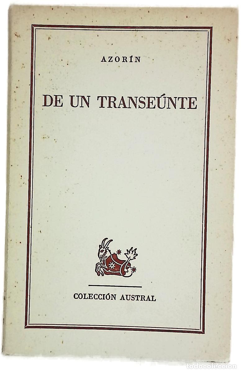 B&uuml;cher: De un transe&uacute;nte - Azor&iacute;n
