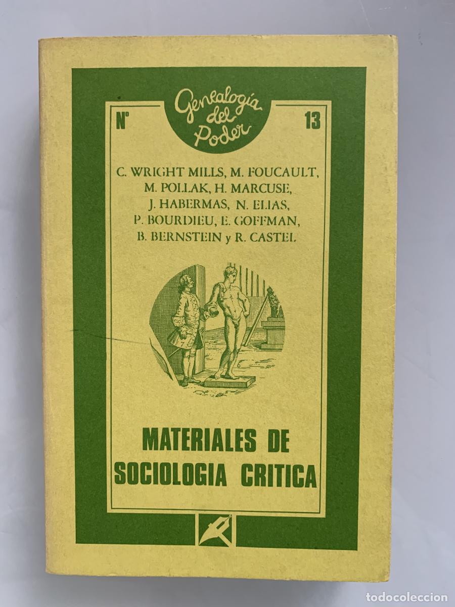 Libros: MATERIALES DE SOCIOLOG&Iacute;A CR&Iacute;TICA - V.V. A.A