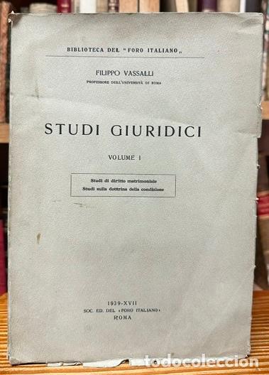 Libros: STUDI GIURIDICI. Volume I. Studi di diritto matrimoniale. Studi sulla dottrina della condizione - VA