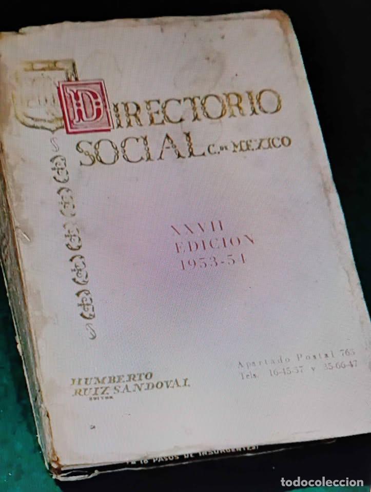 Libros: Directorio Social Ciudad de M&eacute;xico 1953-54