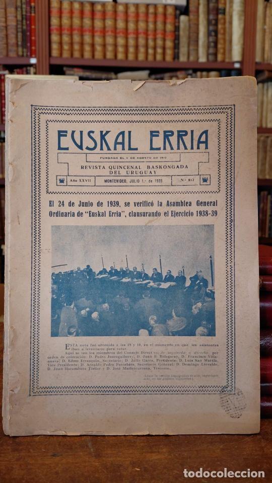 Libros: EUSKAL ERRIA. Revista quincenal baskongada del Uruguay. A&ntilde;o XXVII. num 812. - Revista