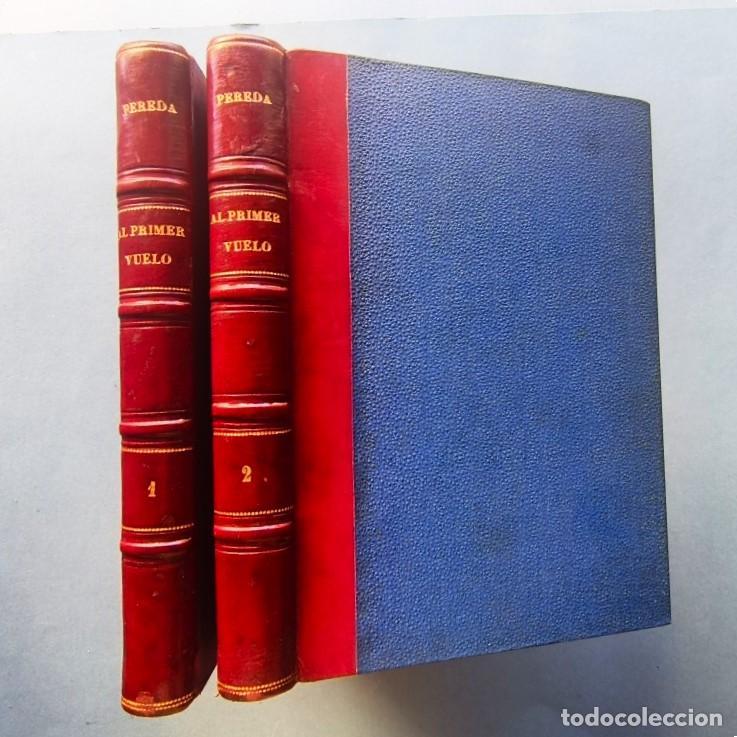 Libros: Al Primer Vuelo. (Idilio vulgar). Ilustraci&oacute;n de Apeles Mestres. Tomo II. - Pereda, J. M. de.