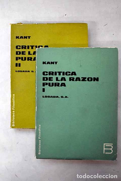 Libros: Cr&iacute;tica de la raz&oacute;n pura.- Kant, Immanuel