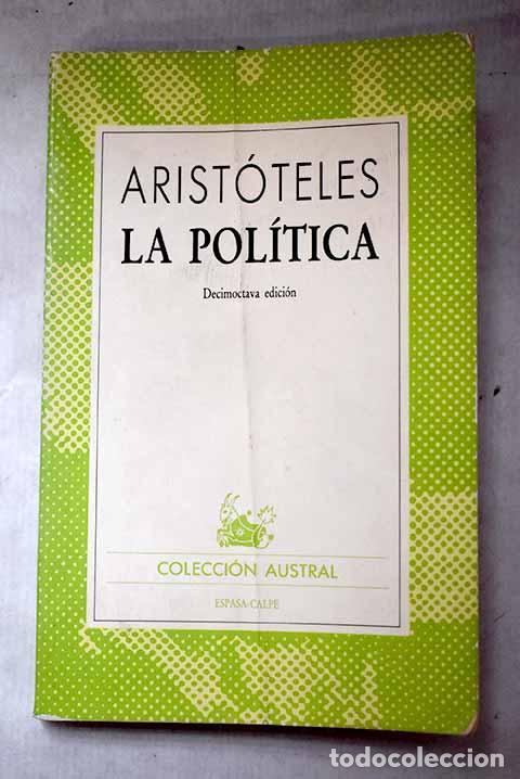 Libros: La pol&iacute;tica: Arist&oacute;teles.- Arist&oacute;teles