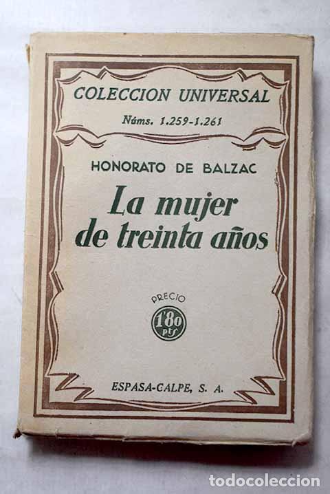 Libros: La mujer de treinta a&ntilde;os.- Balzac, Honor&eacute; de