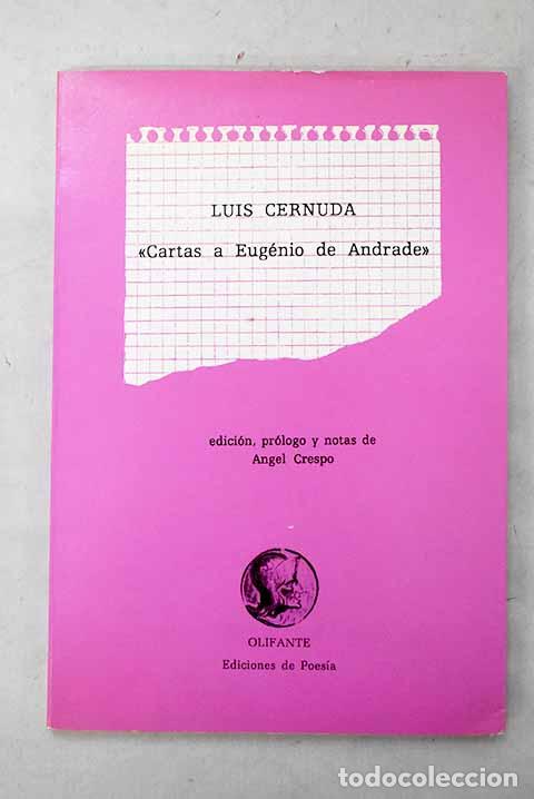 Libros: Cartas a Eugenio de Andrade.- Cernuda, Luis