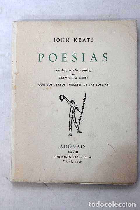 Libri di seconda mano: Poes&iacute;as: Keats, John.- Keats, John