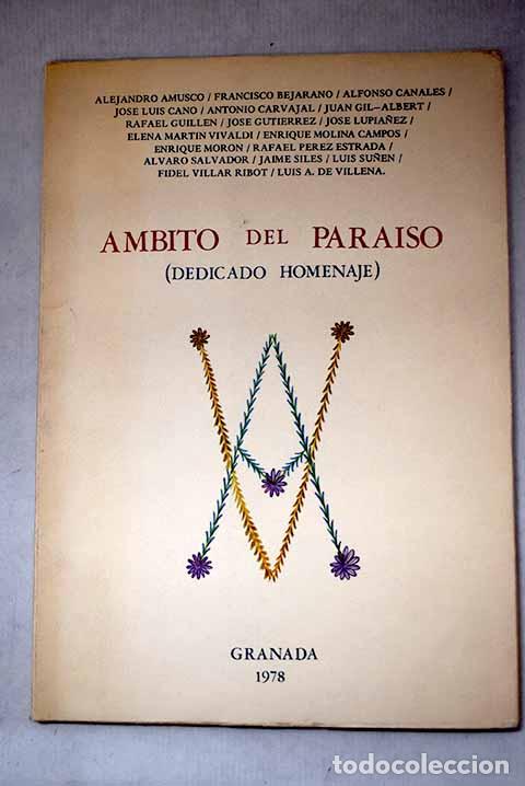 Libros: &Aacute;mbito del para&iacute;so: (dedicado homenaje)