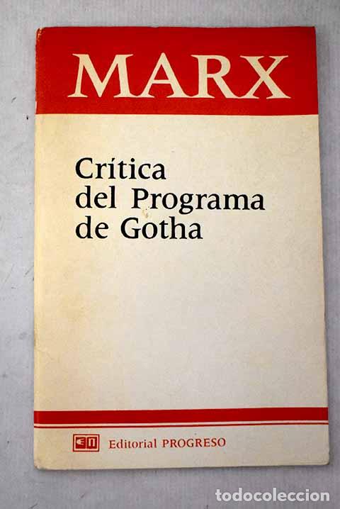 Libros: Cr&iacute;tica del programa de Gotha.- Marx, Karl