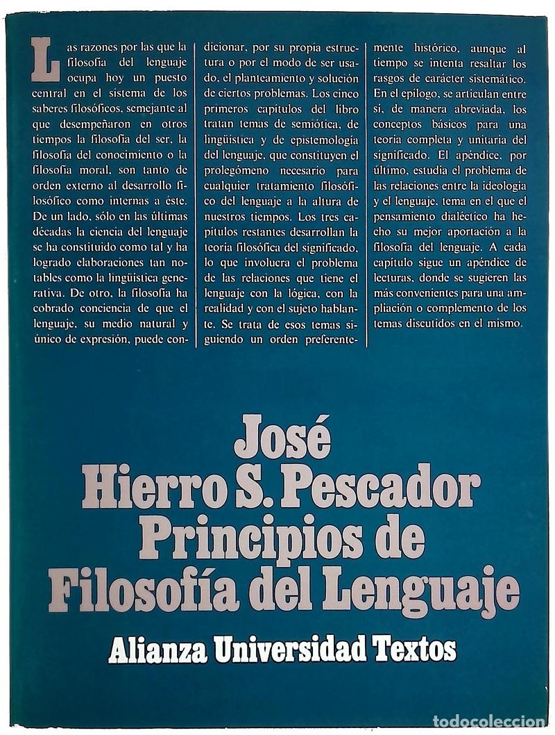 Livros em segunda m&atilde;o: Principios de filosof&iacute;a del lenguaje