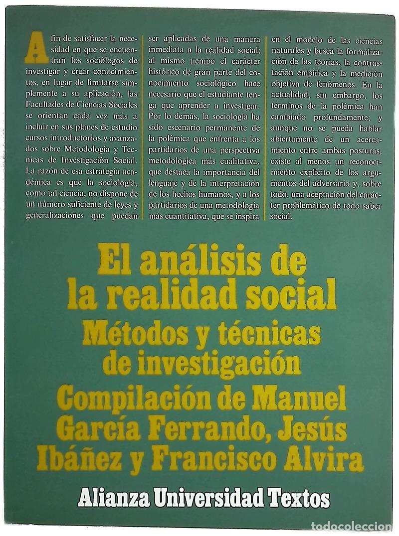 Livros em segunda m&atilde;o: El An&aacute;lisis de la realidad social m&eacute;todos y t&eacute;cnicas de investigaci&oacute;n