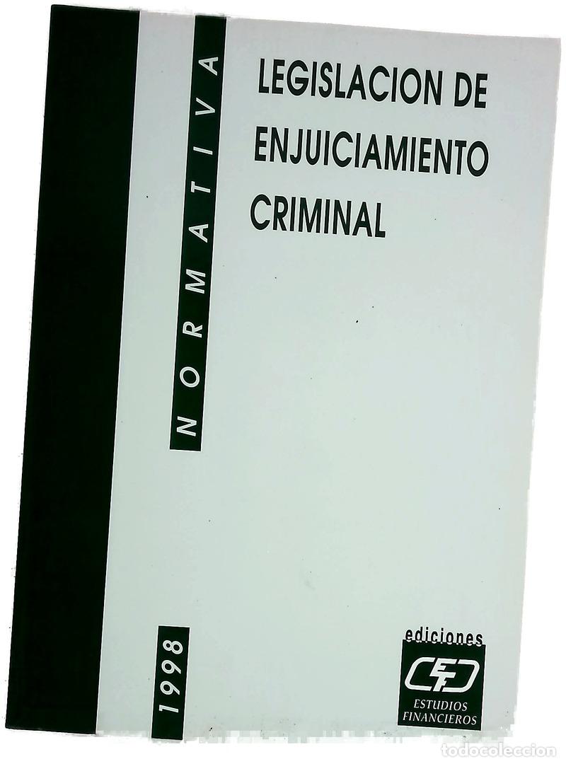 Libros: Legislaci&oacute;n de enjuiciamiento criminal actualizada a 1 de enero de 1998
