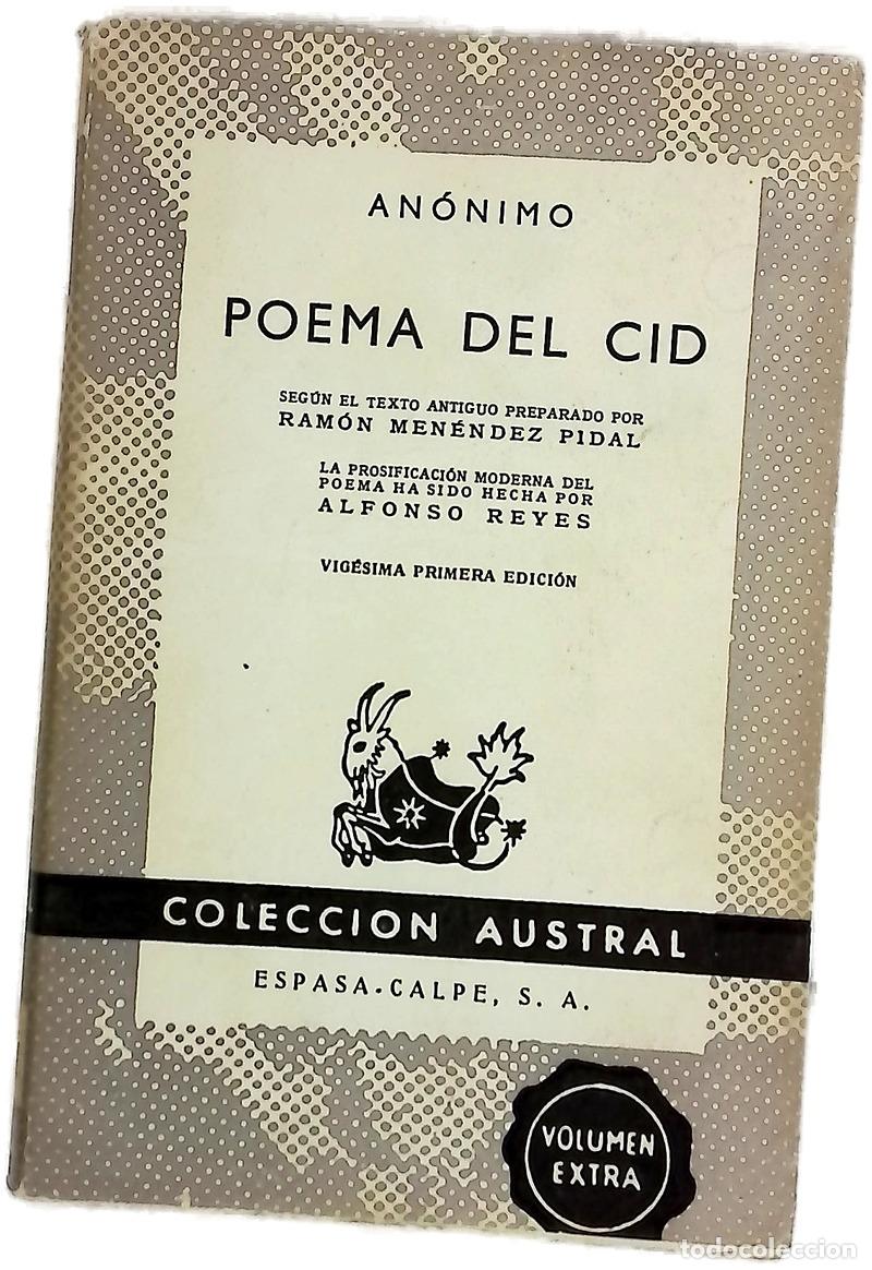 B&uuml;cher: Poema del Cid - Reyes, Alfonso; Men&eacute;ndez Pidal, Ram&oacute;n
