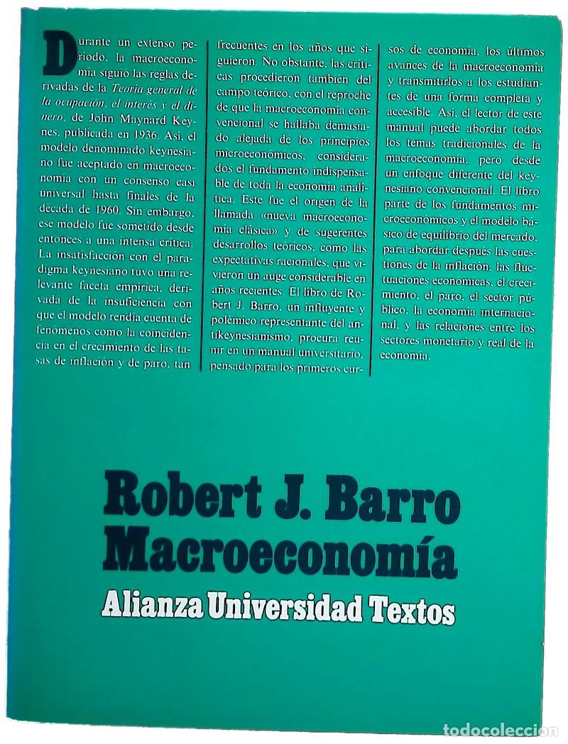 B&uuml;cher: Macroeconom&iacute;a - Barro, Robert J; Rabasco, Esther; Toharia, Luis
