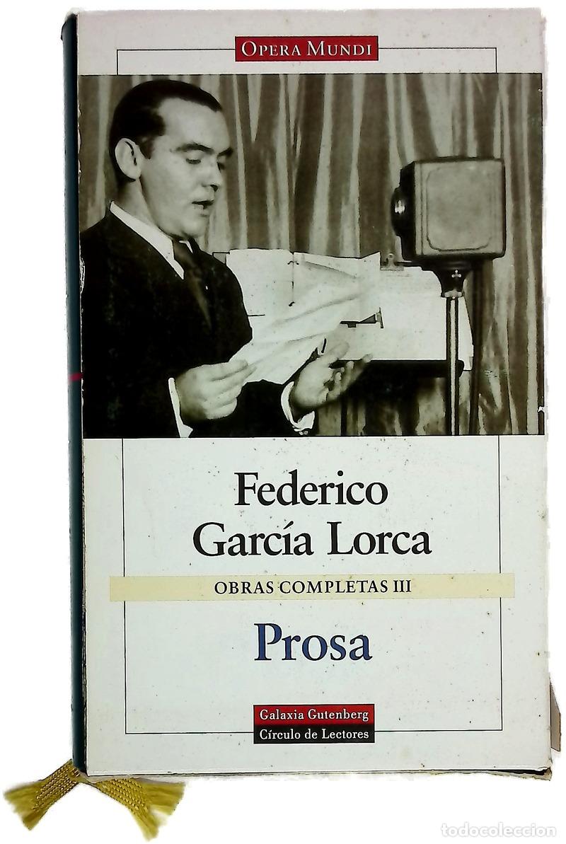 Libros: Obras Completas III. Prosa