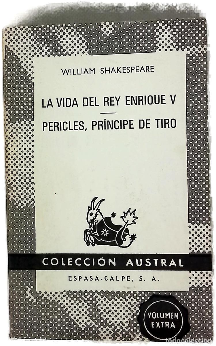 Libros: La vida del Rey Enrique V Pericles, principe de Tiro