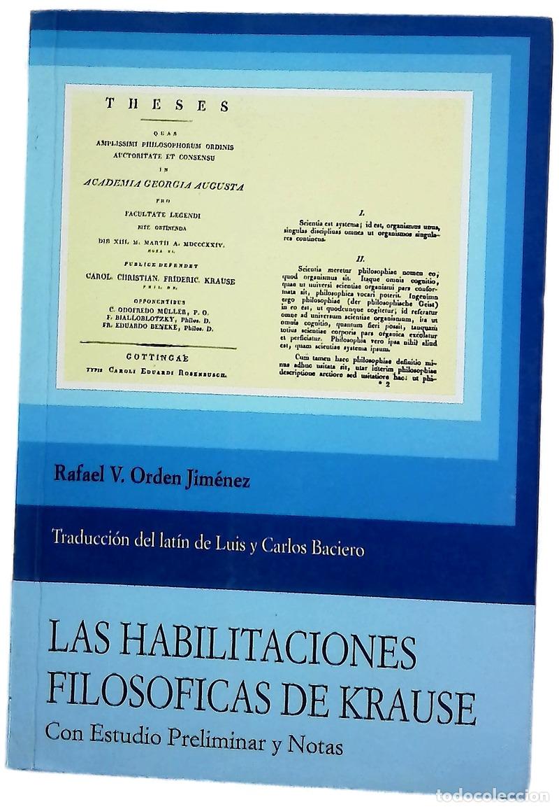 B&uuml;cher: Las habilitaciones filos&oacute;ficas de Krause con estudio preliminar y notas