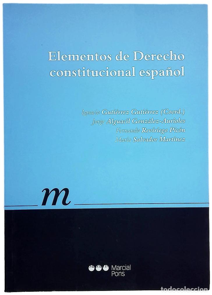 Livros em segunda m&atilde;o: Elementos de derecho constitucional espa&ntilde;ol