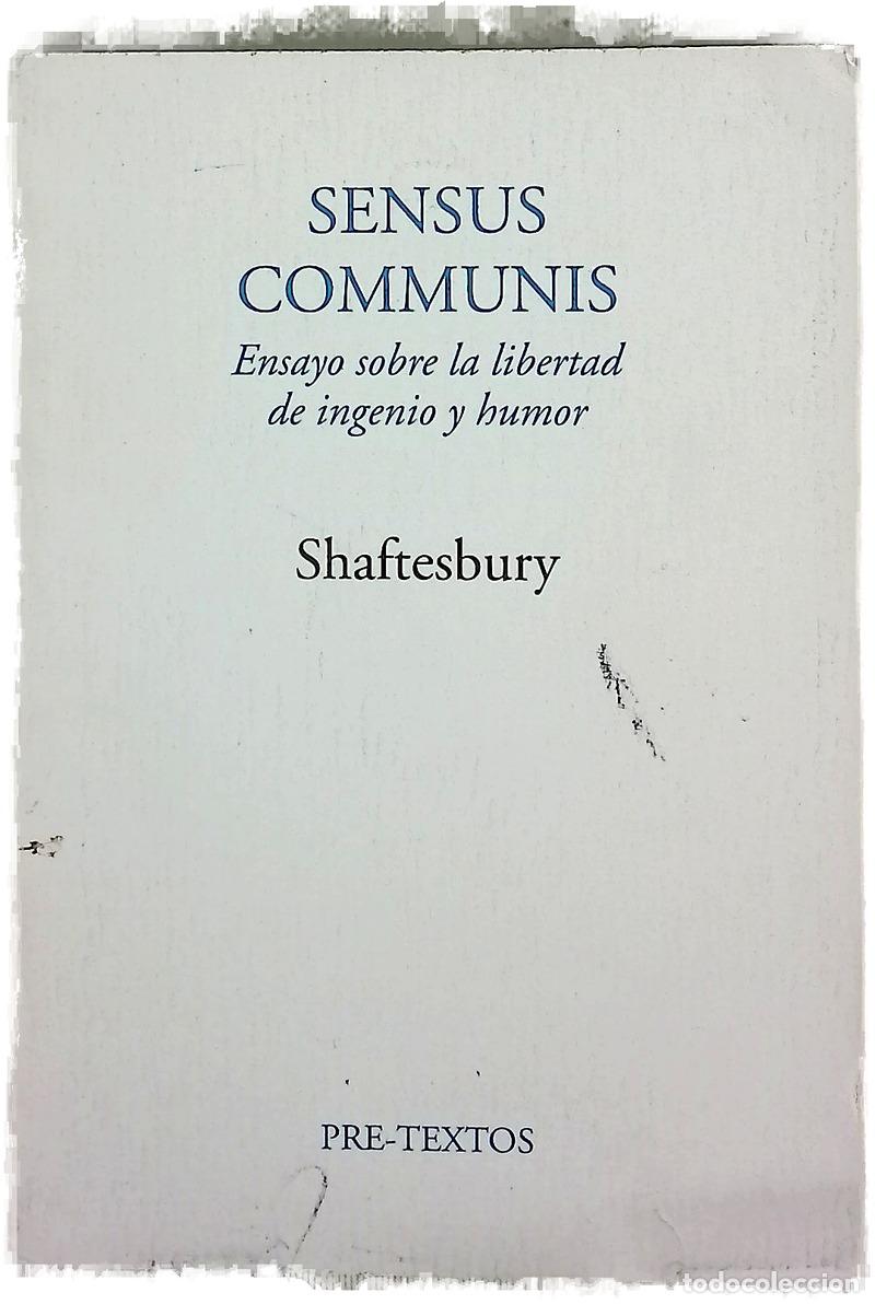 books: Sensus communis ensayo sobre la libertad de ingenio y humor