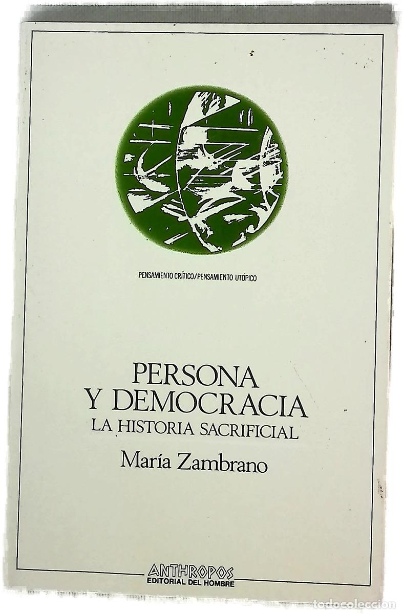 books: Persona y democracia - Zambrano, Mar&iacute;a