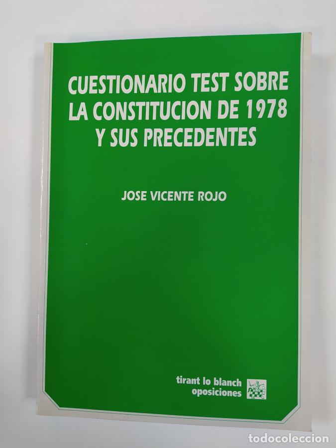 Livres: Cuestionario test sobre la Constituci&oacute;n de 1978 y sus precedentes. - Jos&eacute; Vicente Rojo, Emilia Bea P