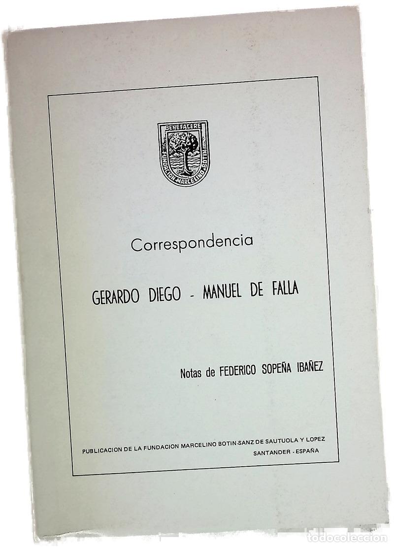 books: Correspondencia Gerardo Diego-Manuel de Falla