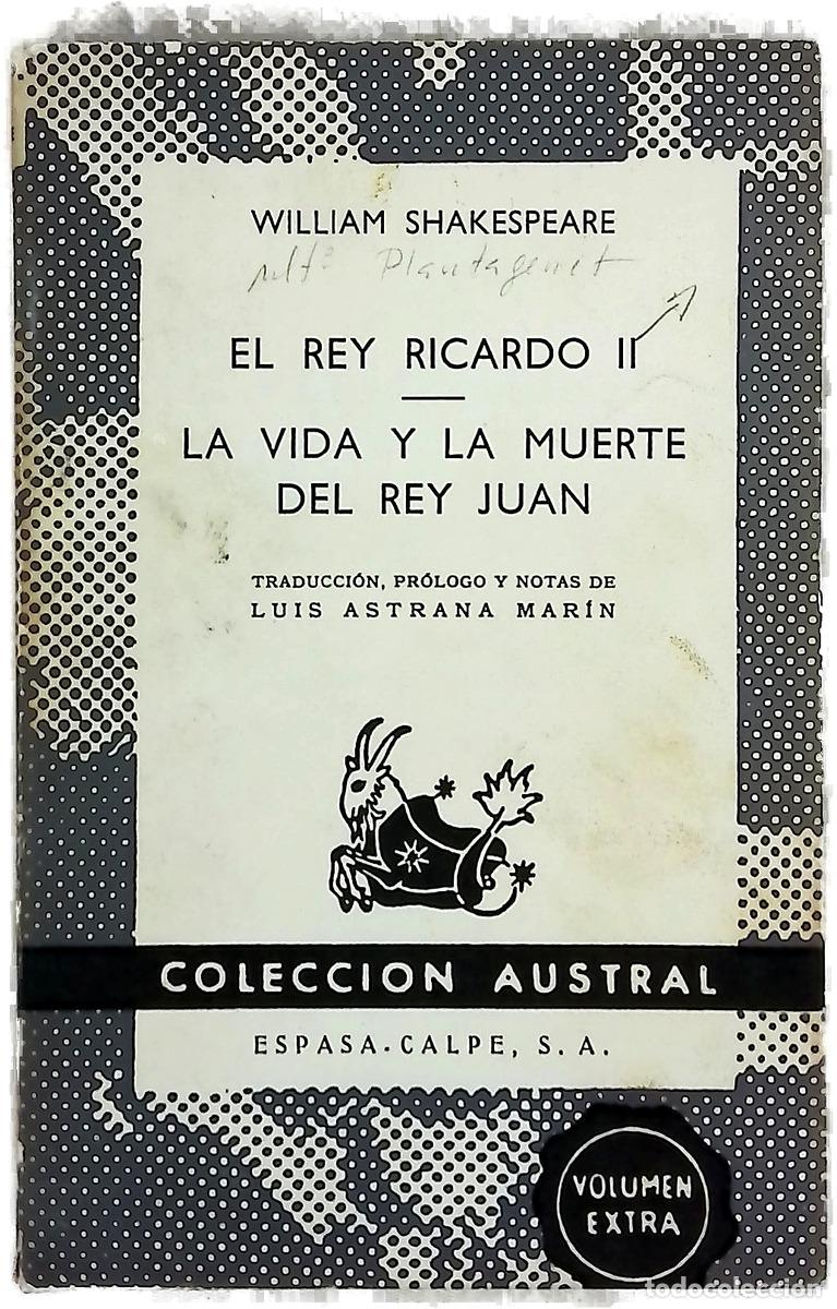 Libri di seconda mano: El rey Ricardo II la vida y la muerte del rey Juan