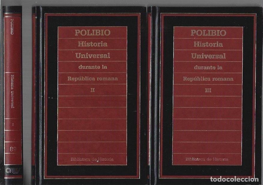 B&uuml;cher: HISTORIA UNIVERSAL DURANTE LA REPUBLICA ROMANA (3 TOMOS) - POLIBIO