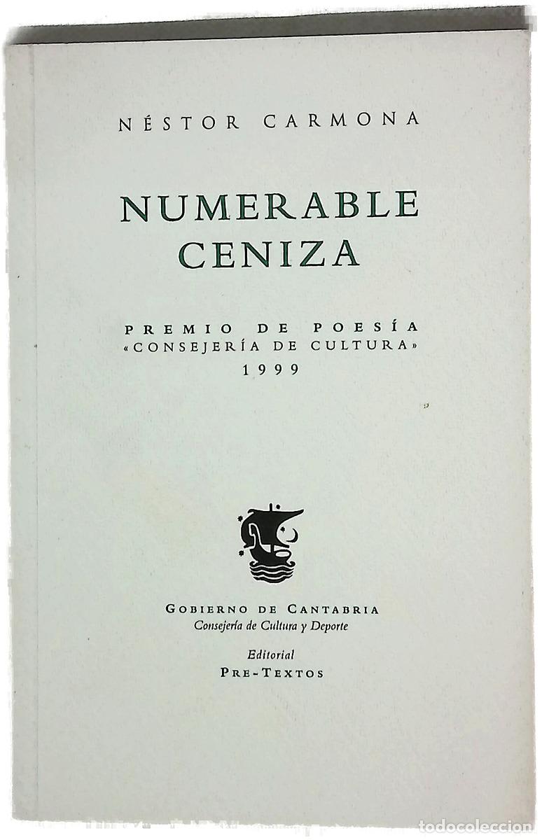 Livres: Numerable ceniza - Carmona Fern&aacute;ndez, N&eacute;stor
