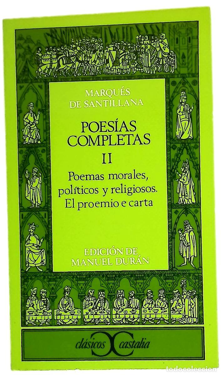 books: Poesias Completas II - &Iacute;&ntilde;igo L&oacute;pez de Mendoza, marqu&eacute;s de Santillana