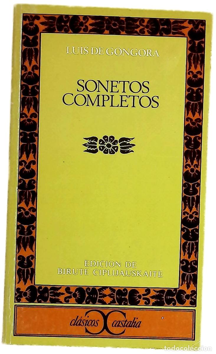 Livros em segunda m&atilde;o: Sonetos completos - G&oacute;ngora y Argote, Luis de; Ciplijauskait&eacute;, Birut&eacute;