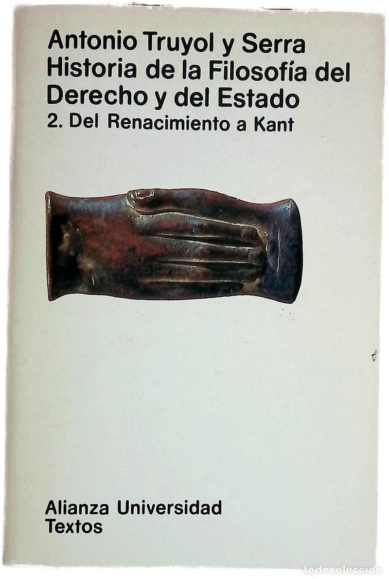 Libros: Historia de la filosof&iacute;a del derecho y del estado. 2. del Renacimiento a Kant