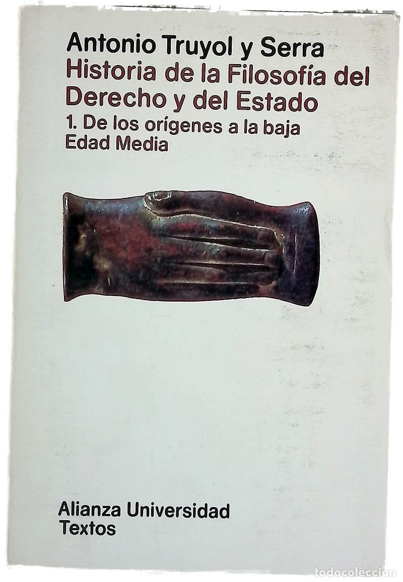 Libros: Historia de la filosof&iacute;a del derecho y del estado. 1. De los or&iacute;genes a la baja Edad Media