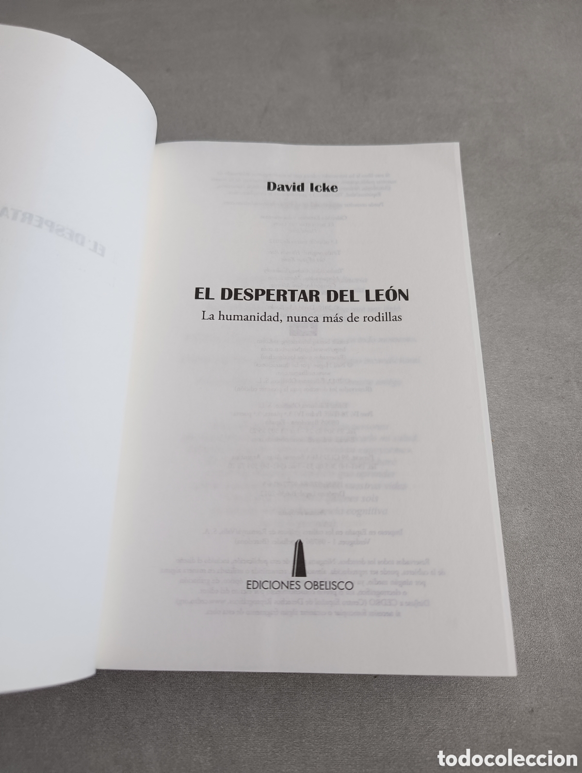 Libros: EL DESPERTAR DEL LE&Oacute;N. DAVID ICKE. EDICIONES OBELISCO. - Foto 5
